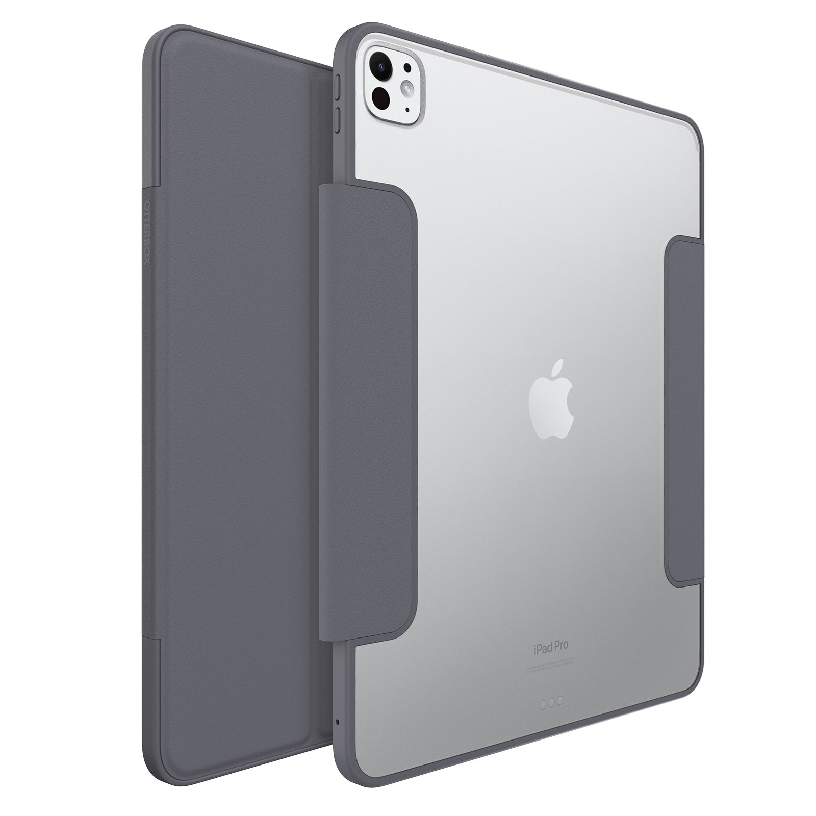 OtterBox Symmetry Folio Apple iPad Pro (13") (M5/M4) (8th/7th Gen) Case Thunderstorm (Clear/Dark Grey) - (77-95261), 7 Years Warranty - Image 1