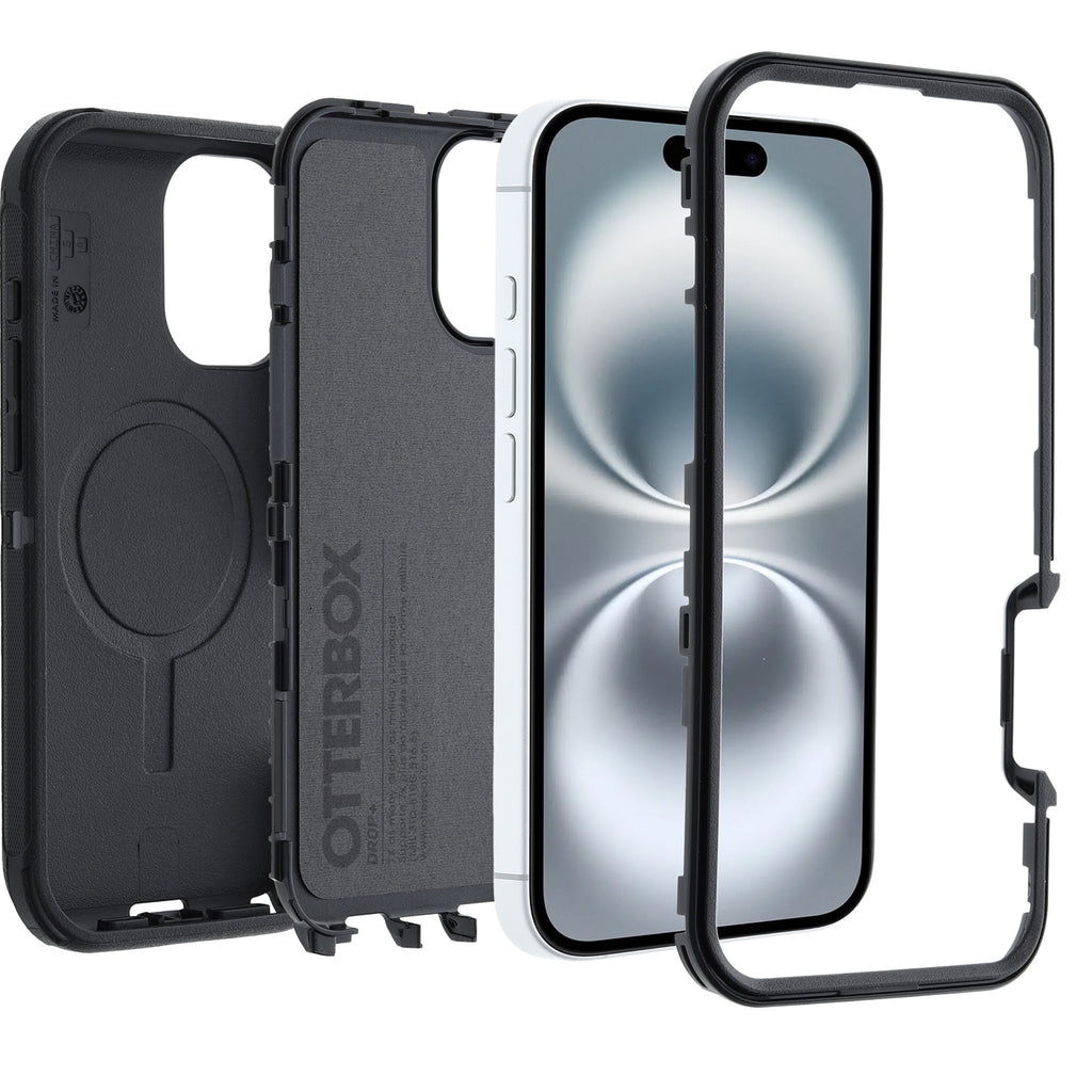 OtterBox Defender MagSafe Apple iPhone 16 (6.1") Case Black - (77-95961), DROP+ 7X Military Standard,Tri-Layer,Port Covers, 7 Years Warranty - Image 3