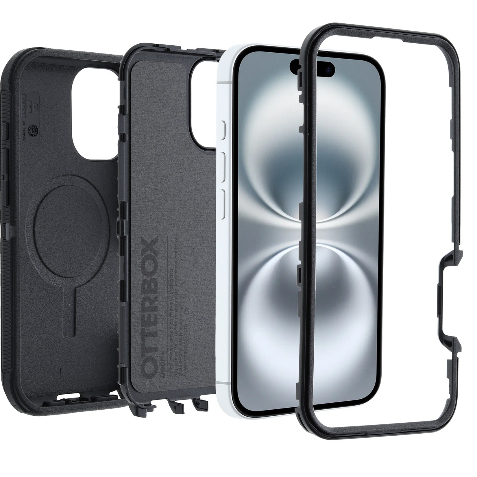 OtterBox Defender MagSafe Apple iPhone 16 (6.1") Case Black - (77-95961), DROP+ 7X Military Standard,Tri-Layer,Port Covers, 7 Years Warranty - Image 3