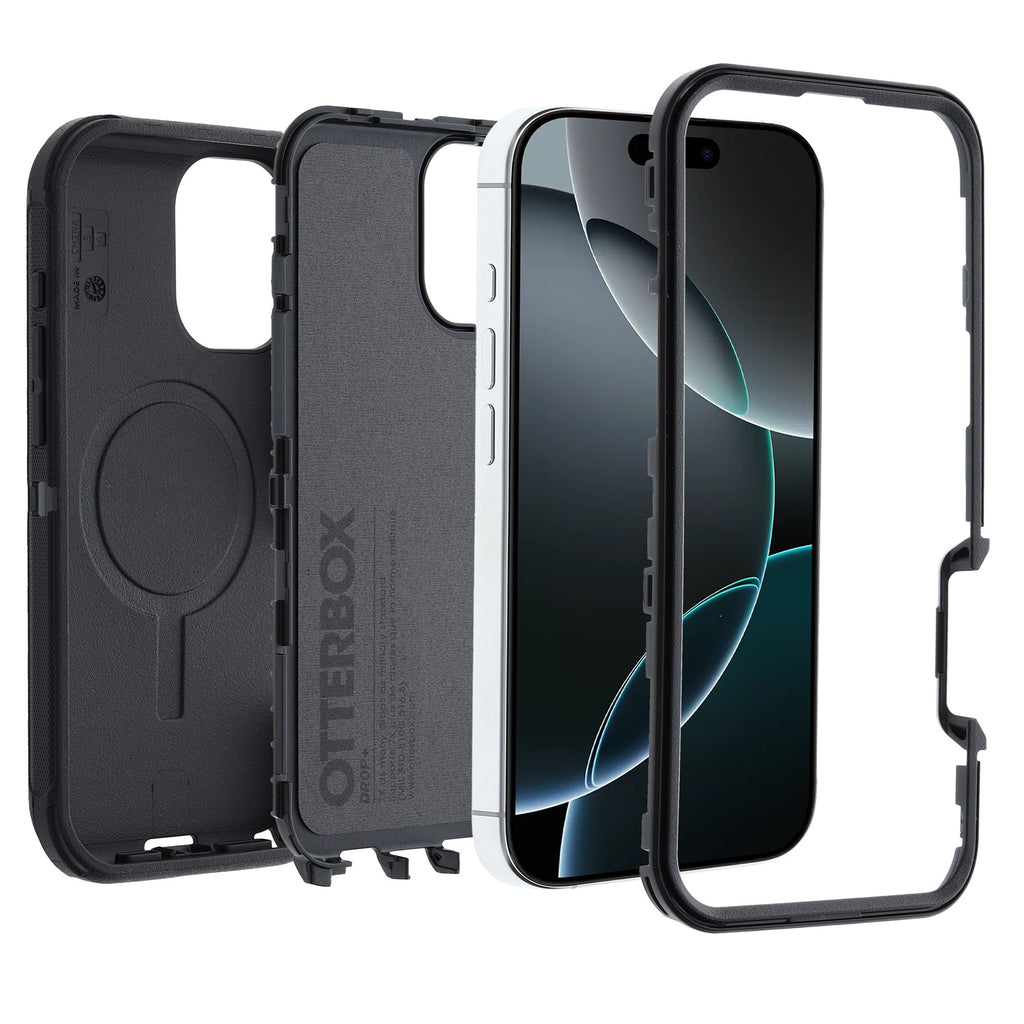 OtterBox Defender MagSafe Apple iPhone 16 Pro (6.3") Case Black - (77-95975), DROP+ 7X Military Standard, Tri-Layer, Port Covers, 7 Years Warranty - Image 3