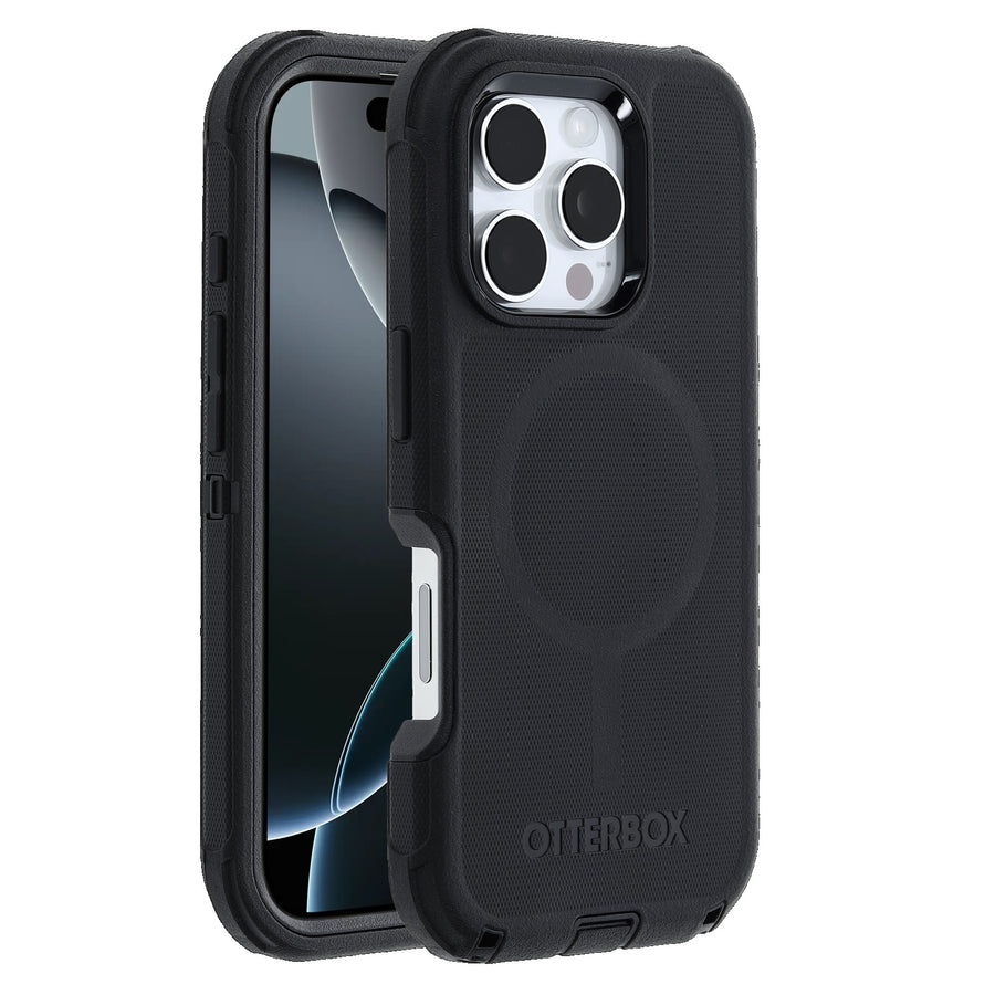 OtterBox Defender MagSafe Apple iPhone 16 Pro Max (6.9") Case Black - (77-95989), DROP+ 7X Military Standard, Tri-Layer,Port Covers, 7 Years Warranty