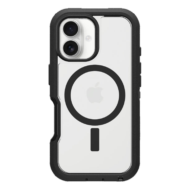 OtterBox Defender XT MagSafe Apple iPhone 16 (6.1") Case Clear/Black - (77-96056), DROP+ 7X Military Standard, Rugged, 7 Years Warranty