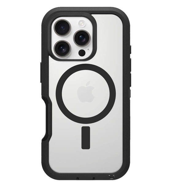 OtterBox Defender XT MagSafe Apple iPhone 16 Pro (6.3") Case Clear/Black - (77-96112), DROP+ 7X Military Standard,Multi-Layer, 7 Years Warranty