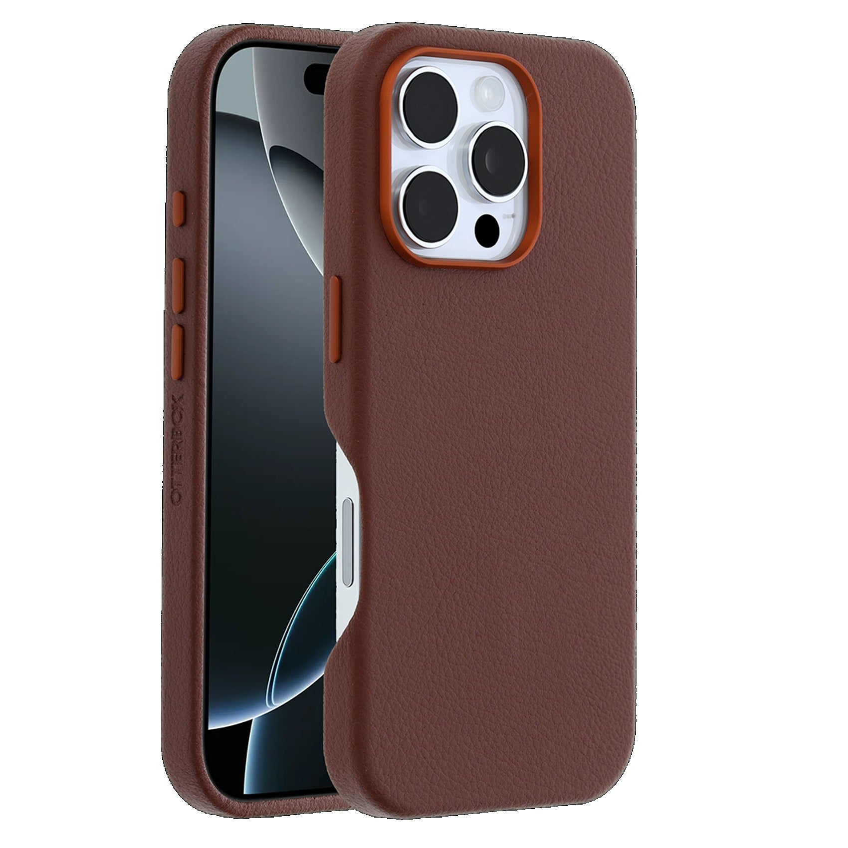 OtterBox Symmetry MagSafe Cactus Leather Apple iPhone 16 Pro Max (6.9") Case Brown - (77-96337),DROP+ 3X Military Standard, 7 Years Warranty - Image 1