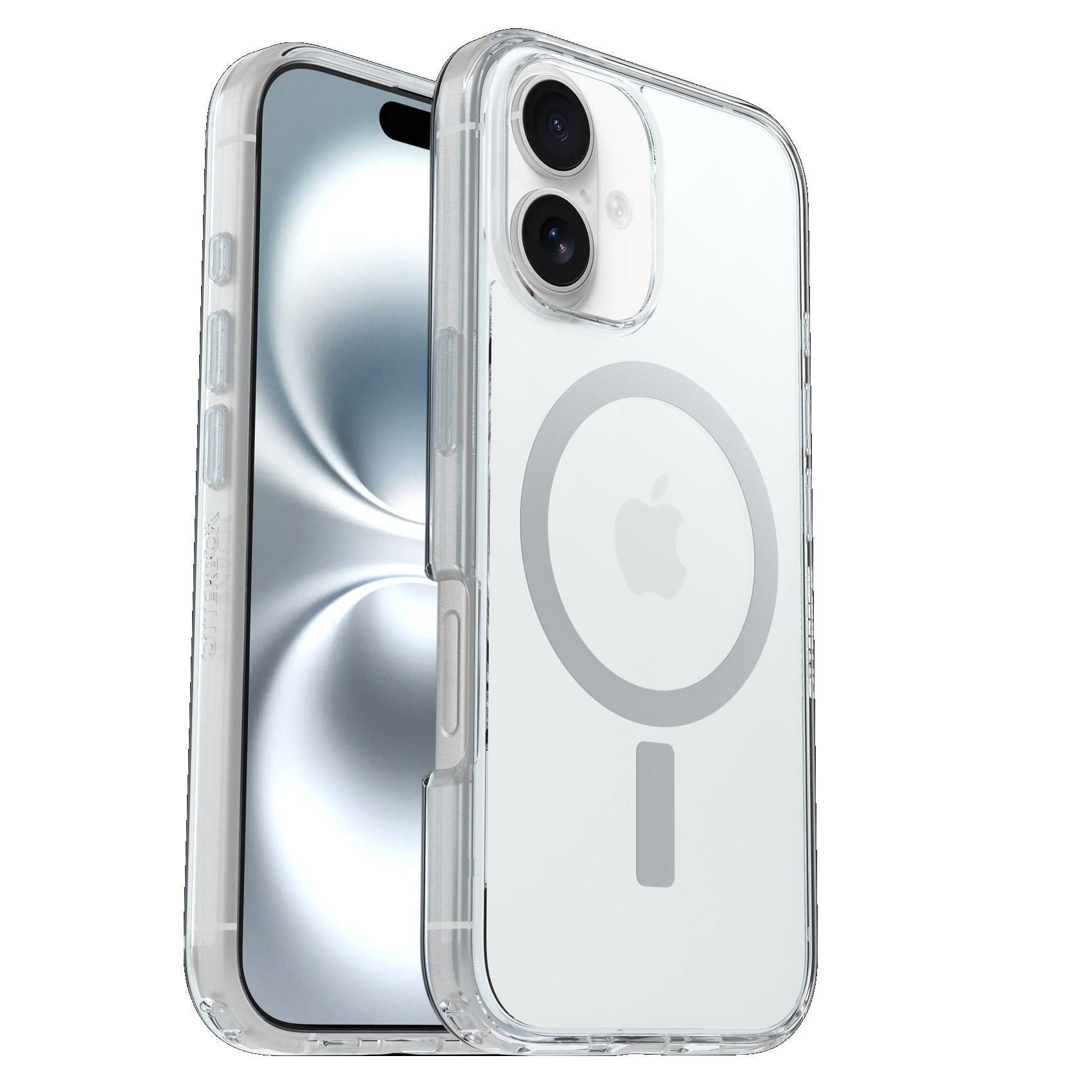 OtterBox Symmetry Clear MagSafe Apple iPhone 16 (6.1") Case Clear - (77-96369),Antimicrobial,DROP+ 3X Military Standard, Raised Edges,7 Years Warranty - Image 1