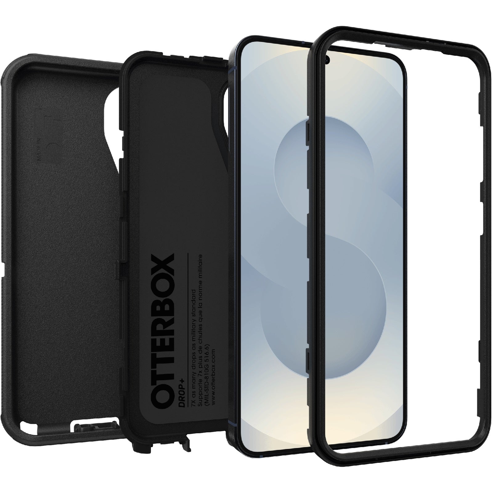 OtterBox Defender Samsung Galaxy S25+ 5G / Galaxy S24+ 5G (6.7") Case Black - (77-97418), DROP+ 7X Military Standard, 7 Years Warranty - Image 3