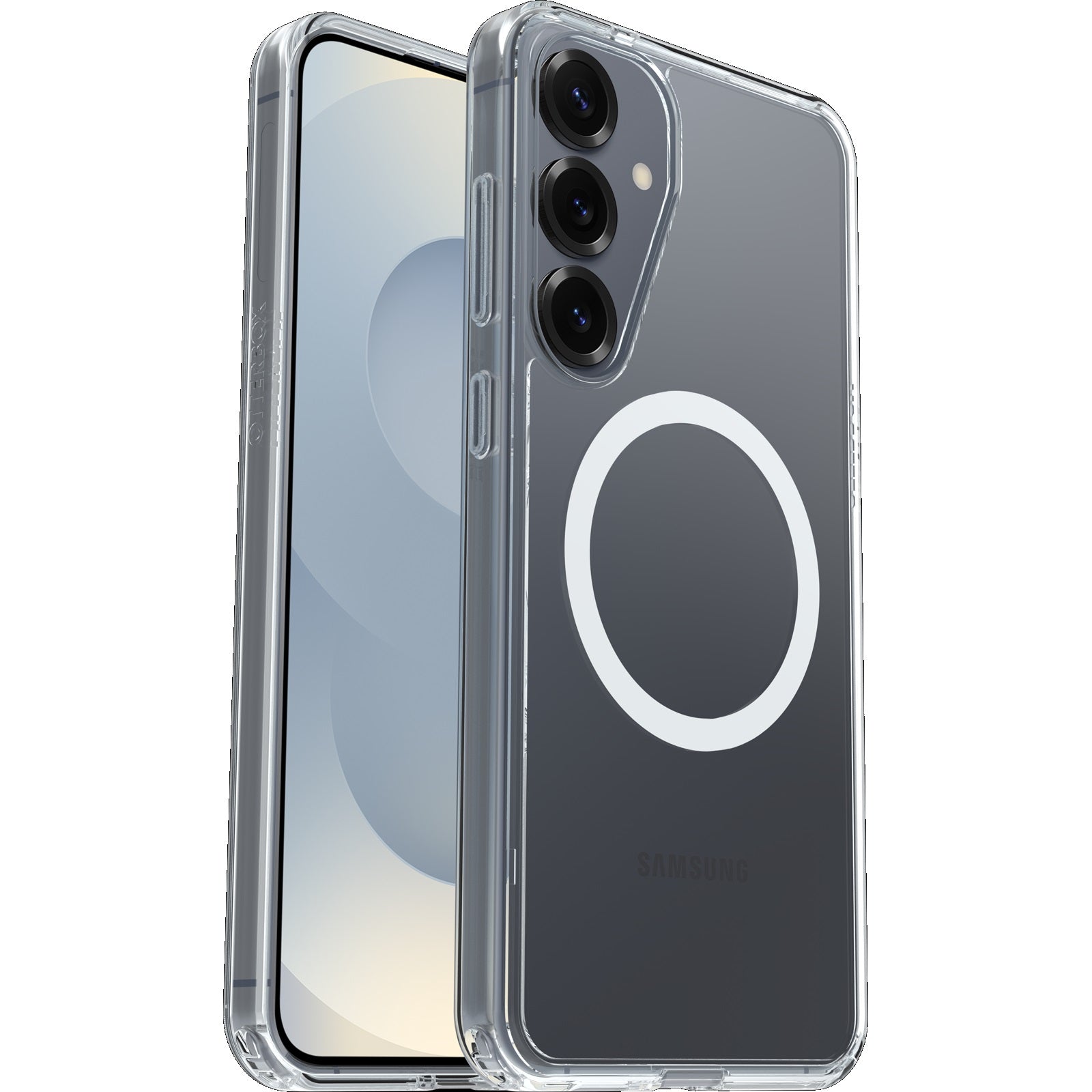 OtterBox Symmetry Clear Magnets Samsung Galaxy S25+ 5G (6.7") Case Clear - (77-97464), DROP+ 3X Military Standard, Raised Edges, 7 Years Warranty - Image 1