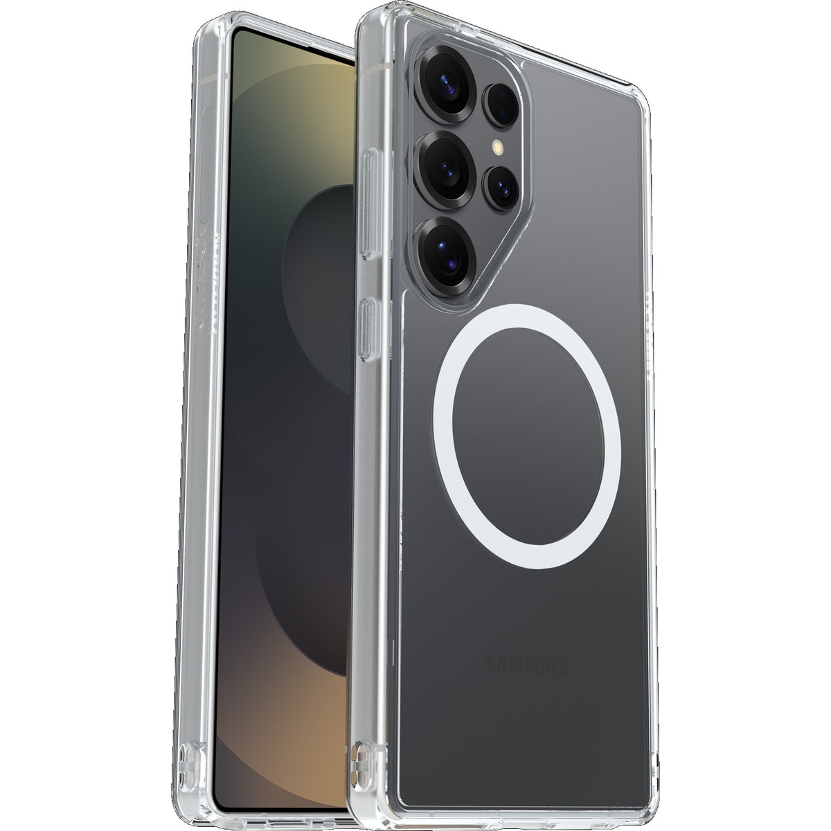 OtterBox Symmetry Clear Magnets Samsung Galaxy S25 Ultra 5G (6.9") Case Clear - (77-97520), DROP+ 3X Military Standard, Raised Edges, 7 Years Warranty - Image 1