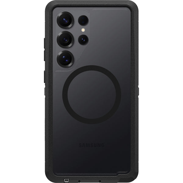 OtterBox Defender XT Clear Magnet Samsung Galaxy S25 Ultra 5G (6.9") Case Dark Side Clear/Black-(77-97584),DROP+ 7X Military Standard,7 Years Warranty