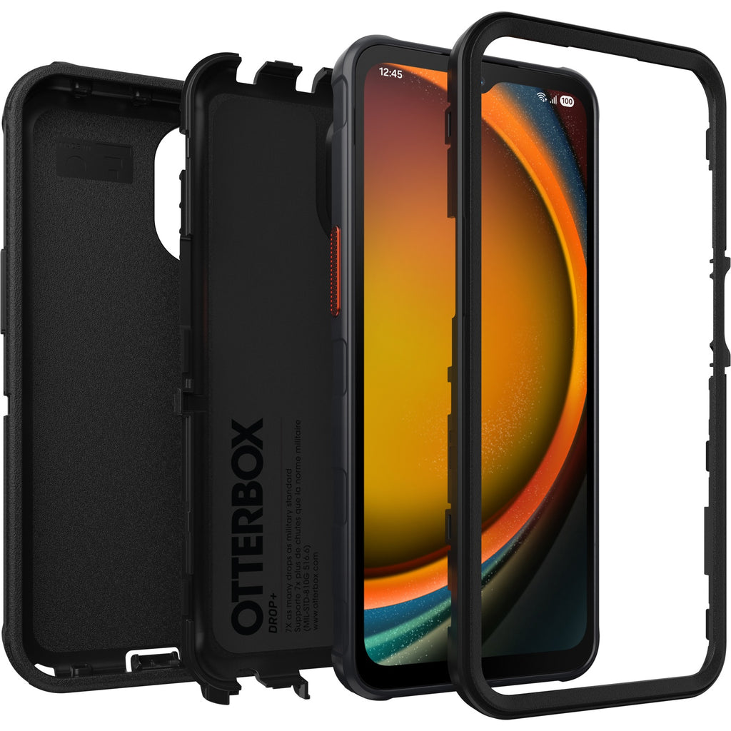 OtterBox Defender Samsung Galaxy XCover7 Pro 5G Case Black - (77-97773), DROP+ 7X Military Standard, Multi-Layer, Port Covers, 7 Years Warranty - Image 3