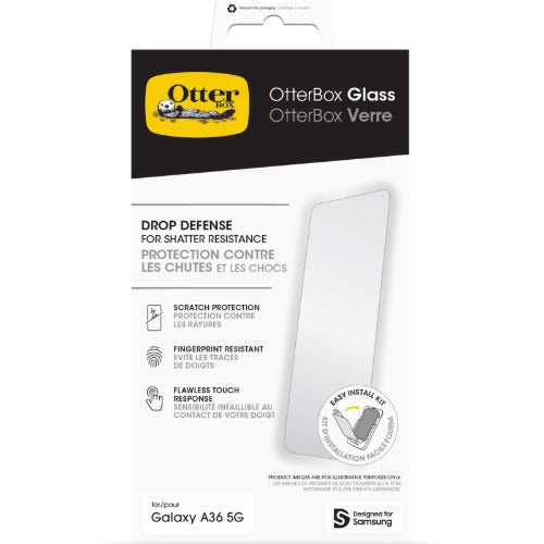 OtterBox Glass Samsung Galaxy A37 5G/ A36 5G/ A56 5G (6.7") Screen Protector Clear - (77-97787), Drop Protection, Anti-Scratch, 2 Years Warranty - Image 4