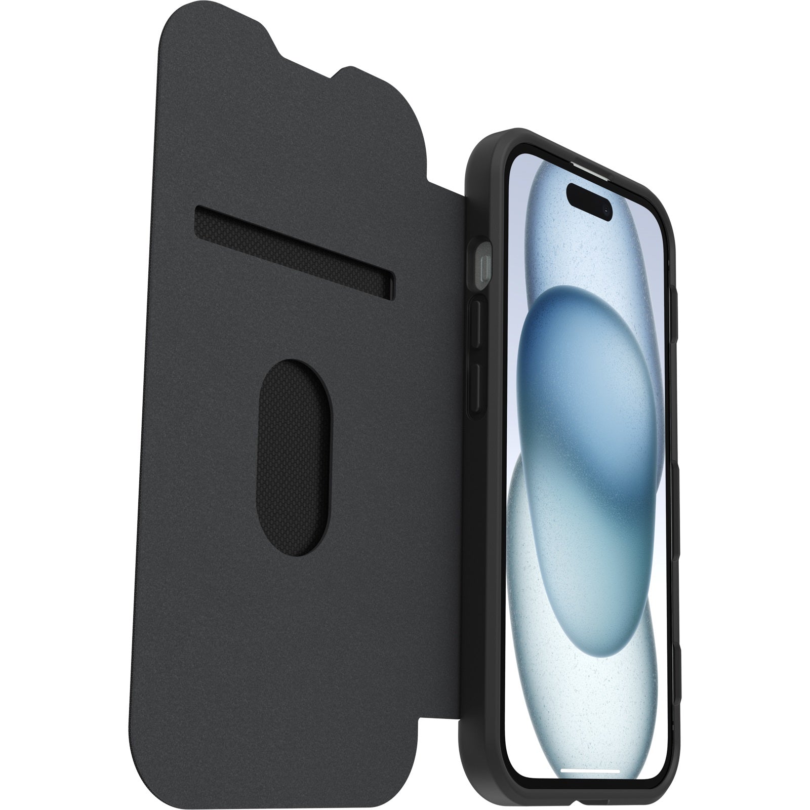 OtterBox React Folio MagSafe Apple iPhone 17e /  iPhone 16e / iPhone 15 / iPhone 14 / iPhone 13 (6.1") Case Black Crystal (Clear/Black) ,7 Years Warra - Image 2
