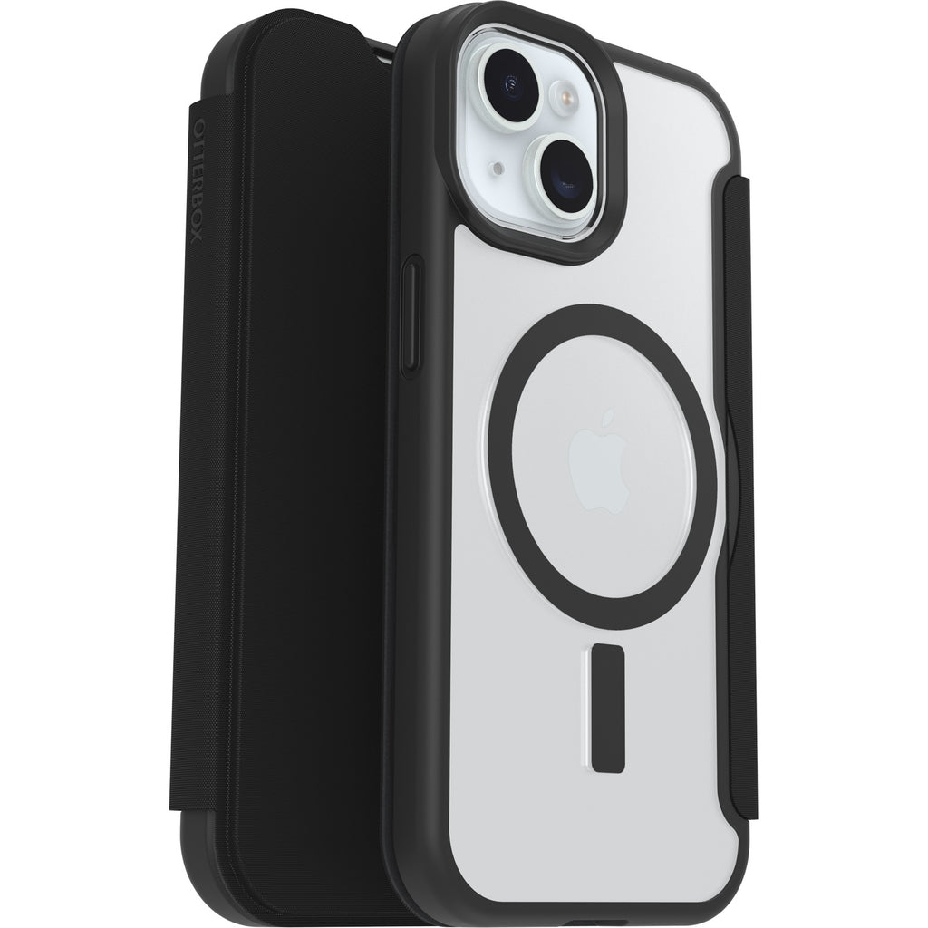 OtterBox React Folio MagSafe Apple iPhone 17e /  iPhone 16e / iPhone 15 / iPhone 14 / iPhone 13 (6.1") Case Black Crystal (Clear/Black) ,7 Years Warra - Image 3