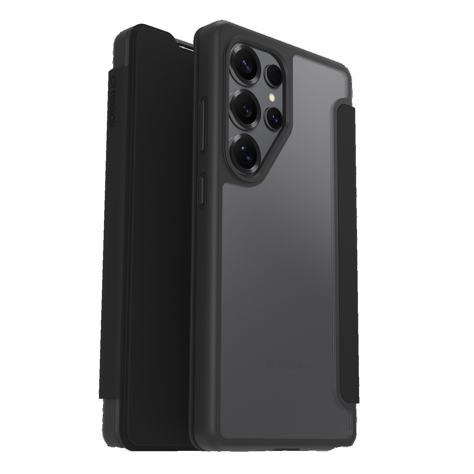 OtterBox React Folio Samsung Galaxy S25 Ultra 5G (6.9") Case Black Crystal (Clear/Black) - (77-97833), DROP+ Military Standard,7 Years Warranty - Image 2