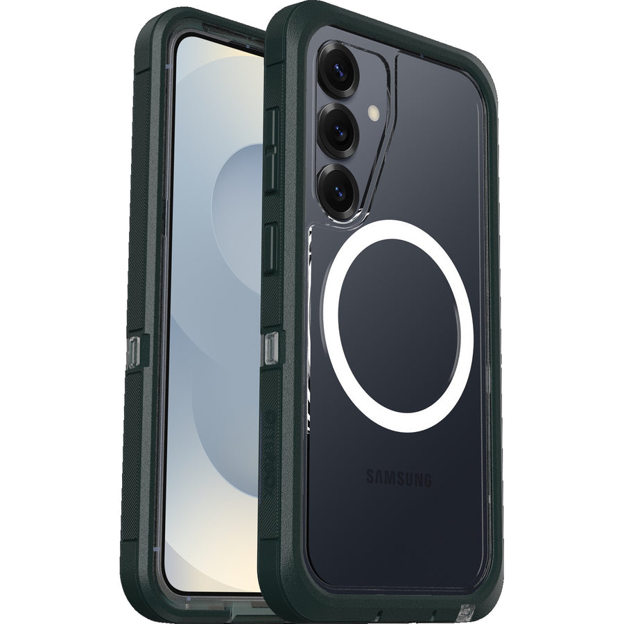 OtterBox Defender XT Clear Magnets Samsung Galaxy S25 5G (6.2") Case Sagebrush (Green) - (77-97870), DROP+ 7X Military Standard, 7 Years Warranty