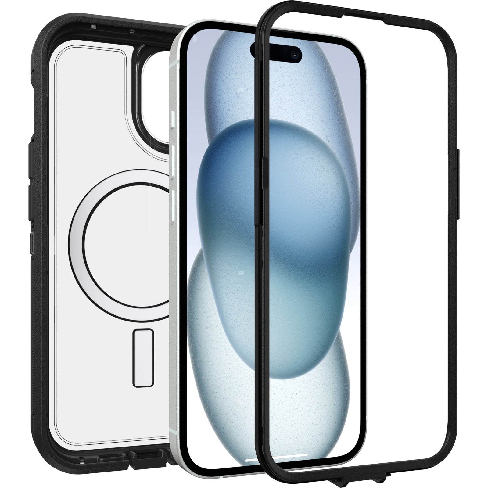 OtterBox Defender XT Clear MagSafe Apple iPhone 17e /  iPhone 16e / iPhone 15 / iPhone 14 / iPhone 13 (6.1") Case Dark Side (Clear/Black),7 Years Warr - Image 3