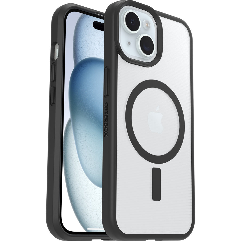 OtterBox React MagSafe Apple iPhone 17e /   iPhone 16e / iPhone 15 / iPhone 14 / iPhone 13 (6.1") Case Black Crystal (Clear/Black) ,7 Years Warranty - Image 1