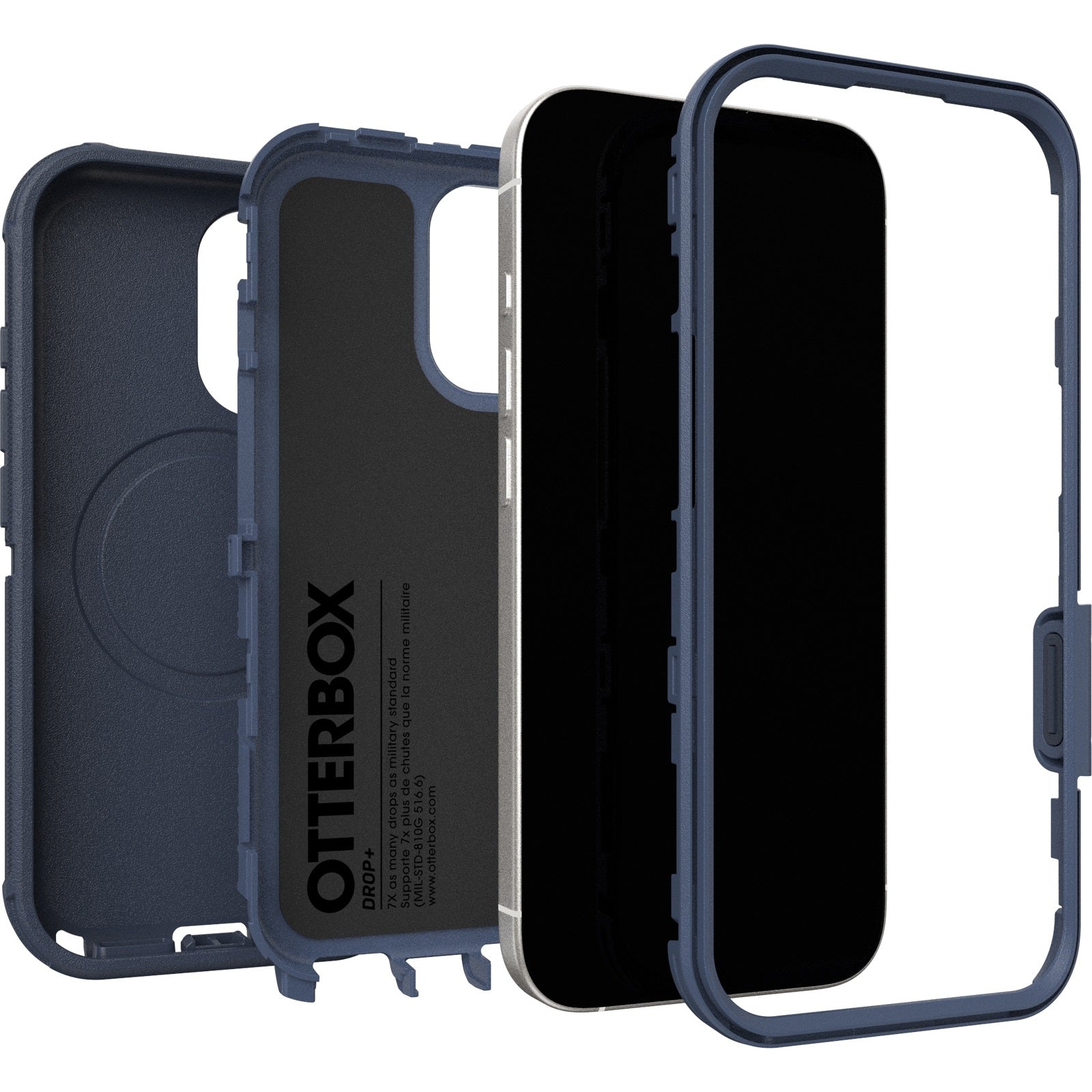OtterBox Defender Pro MagSafe Apple iPhone 17 (6.3") Case Blue Sentiment - (77-98358), DROP+ 7X Military Standard, Tri-Layer, 7 Years Warranty - Image 3
