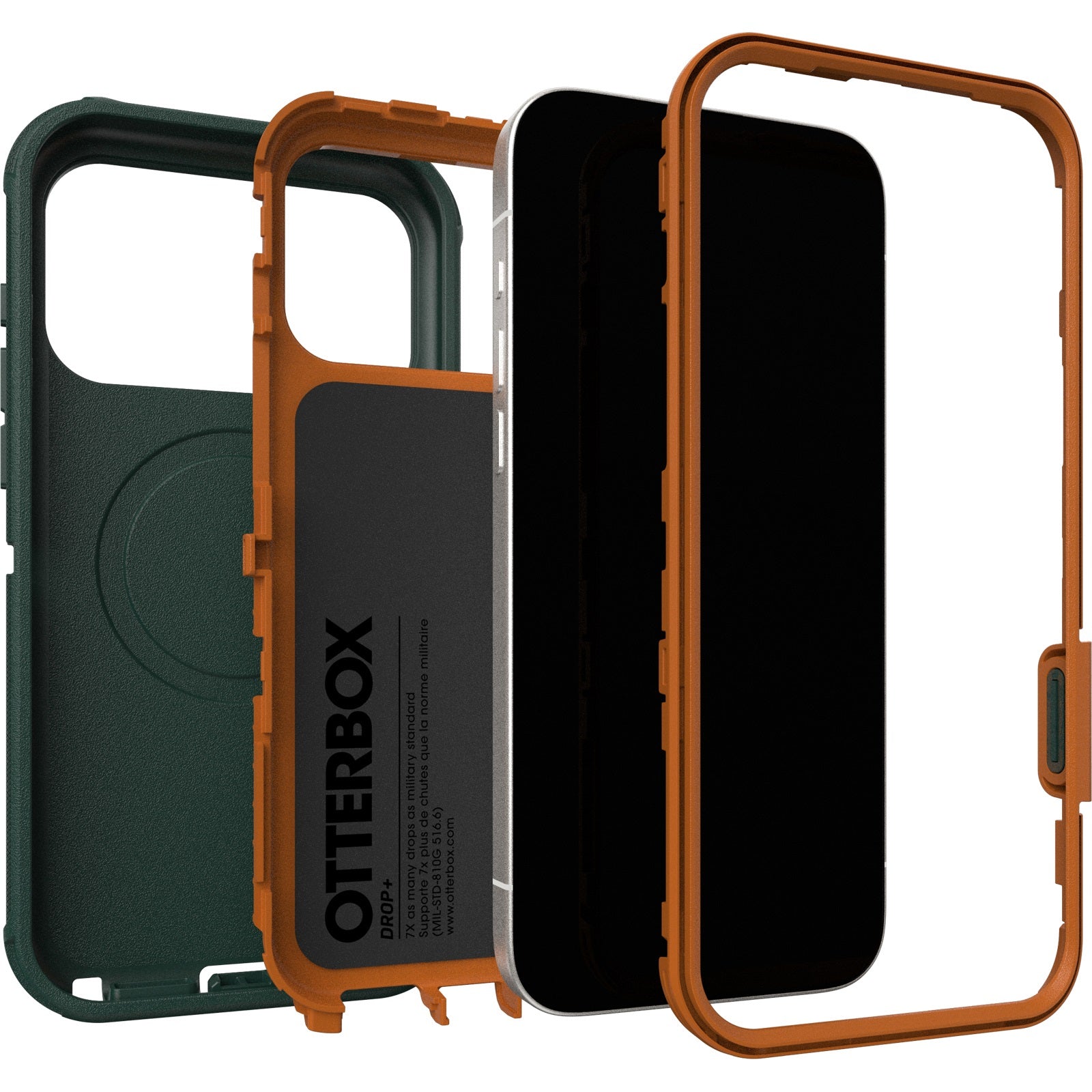 OtterBox Defender Pro MagSafe Apple iPhone 17 Pro Max (6.9") Case Green Intrigue - (77-98400), DROP+ 7X Military Standard, Tri-Layer, 7 Years Warranty - Image 3