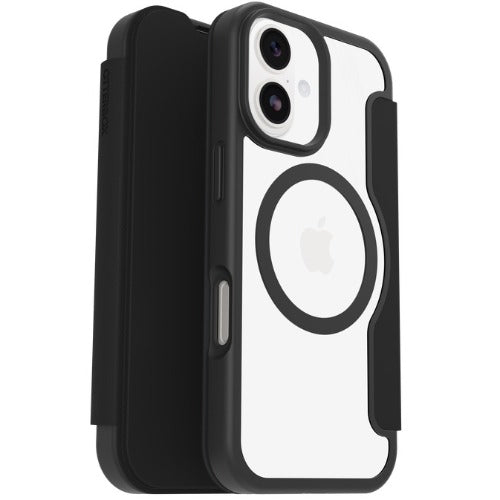OtterBox React Folio MagSafe Apple iPhone 17 (6.3") Case Black Crystal (Clear/Black) - (77-98586), DROP+ Military Standard, 7 Years Warranty - Image 2