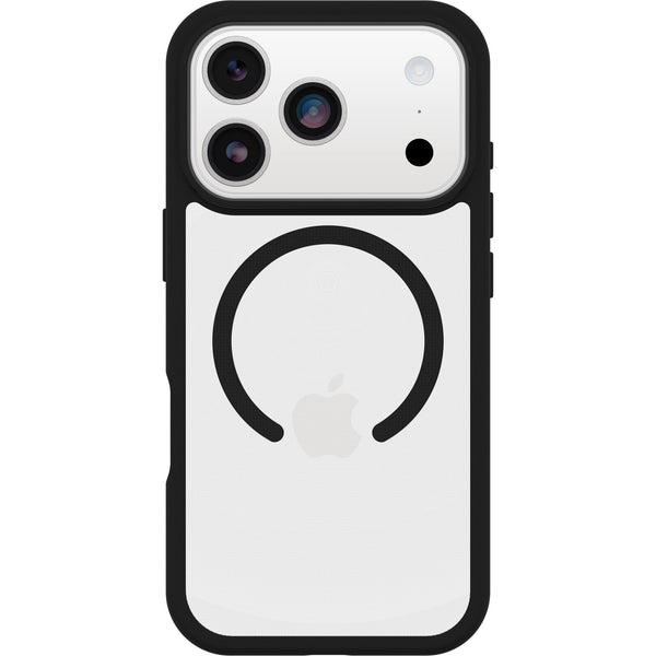 OtterBox React MagSafe Apple New iPhone 2026 / iPhone 17 Pro (6.3") Case Black Crystal (Clear/Black) - (77-98631),7 Years Warranty