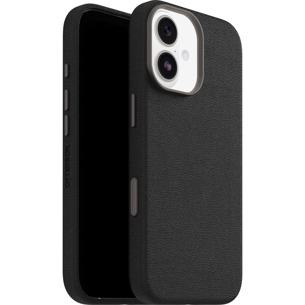OtterBox Symmetry Cactus Leather MagSafe Apple iPhone 17 (6.3") Case Noir Ash (Black) - (77-99013), DROP+ 3X Military Standard, 7 Years Warranty