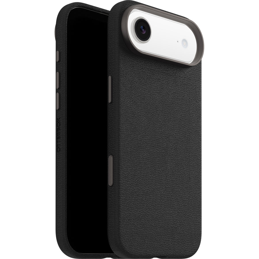 OtterBox Symmetry Cactus Leather MagSafe Apple iPhone Air (6.5") Case Noir Ash (Black) - (77-99029), DROP+ 3X Military Standard, 7 Years Warranty