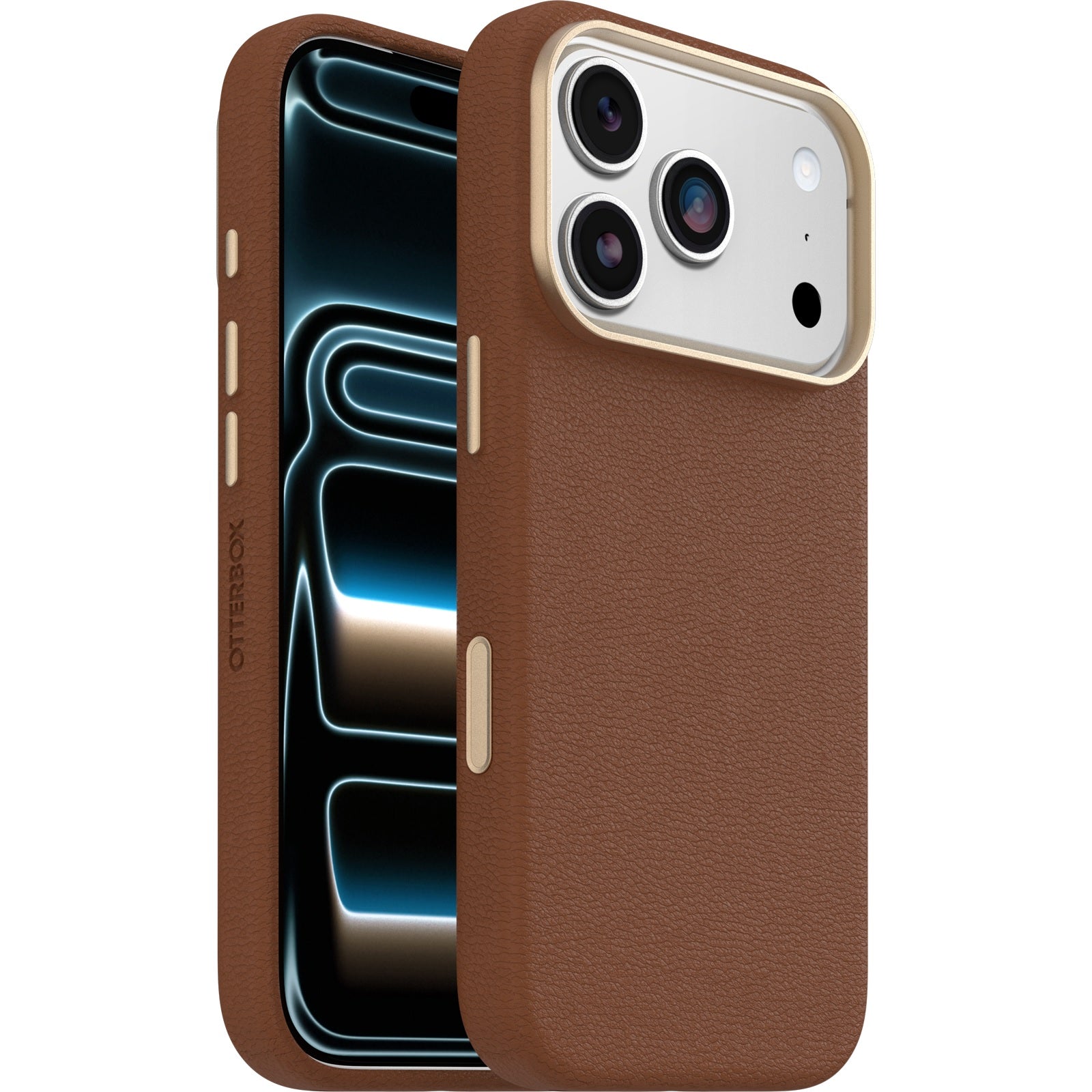 OtterBox Symmetry Cactus Leather MagSafe Apple New iPhone Pro 2026  / iPhone 17 Pro (6.3") Case Desert Saddle (Brown) - (77-99049), 7 Years Warranty - Image 1