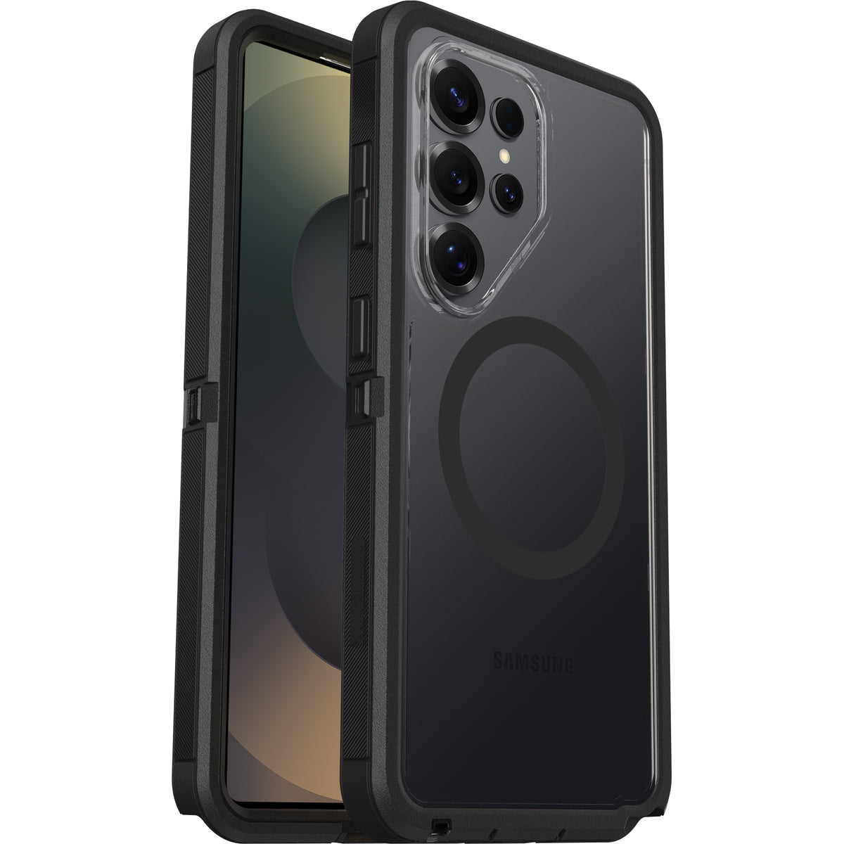 OtterBox Defender Pro XT Clear Samsung Galaxy S26 Ultra 5G (6.9") Case Dark Side (Clear/Black) -(77-99896),DROP+ 7X Military Standard,7 Years Warranty - Image 1