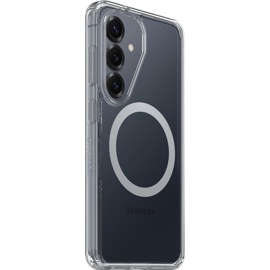 OtterBox Symmetry Clear Magnets Samsung Galaxy S26 5G (6.3") Case Clear - (77-99970), DROP+ 3X Military Standard, Raised Edges, 7 Years Warranty - Image 2