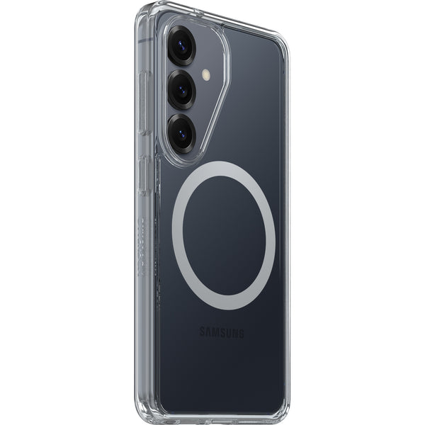 OtterBox Symmetry Clear Magnets Samsung Galaxy S26 5G (6.3") Case Clear - (77-99970), DROP+ 3X Military Standard, Raised Edges, 7 Years Warranty