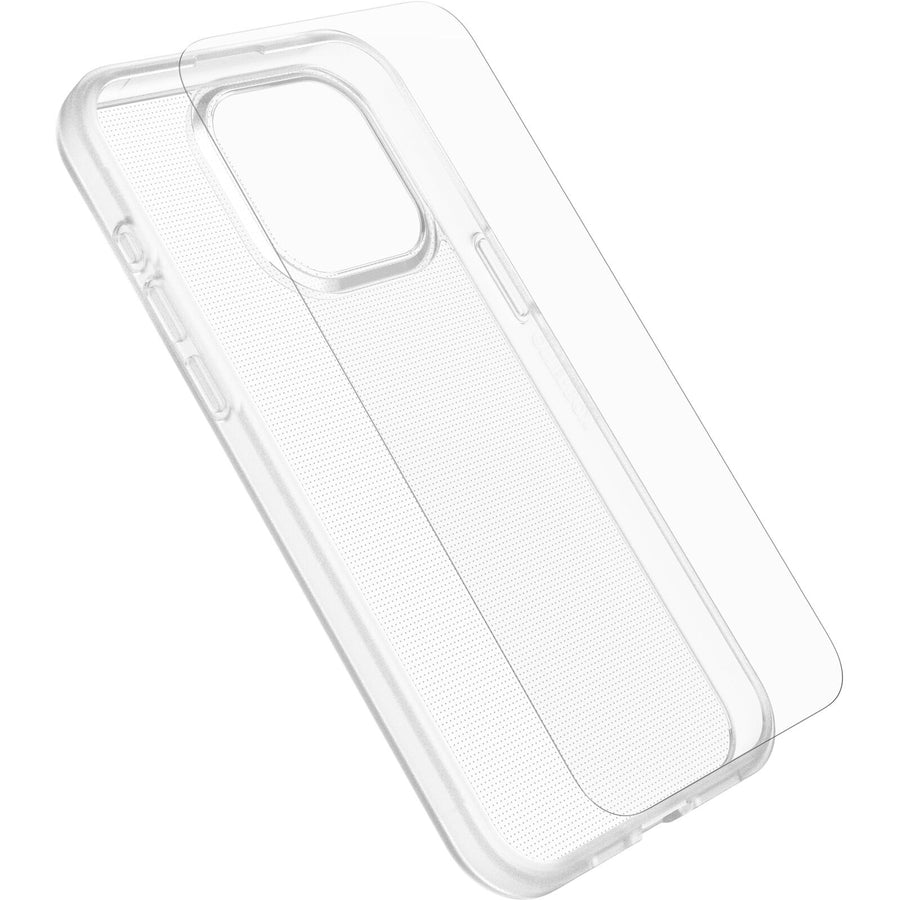 OtterBox React Case with Screen Protector Apple iPhone 15 Pro Max (6.7") Clear - (78-81237), DROP+ Military Standard,2X Anti-Scratch,7 Years Warranty