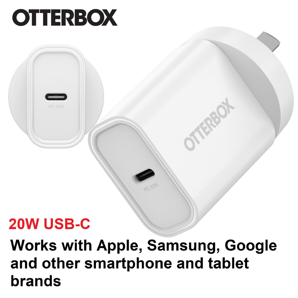 OtterBox 20W USB-C (Type I) PD Fast Wall Charger - White (78-81352), Compact, Drop Tested,Safe & Smart Charging,Best for Apple, 2 Years Warranty - Image 1