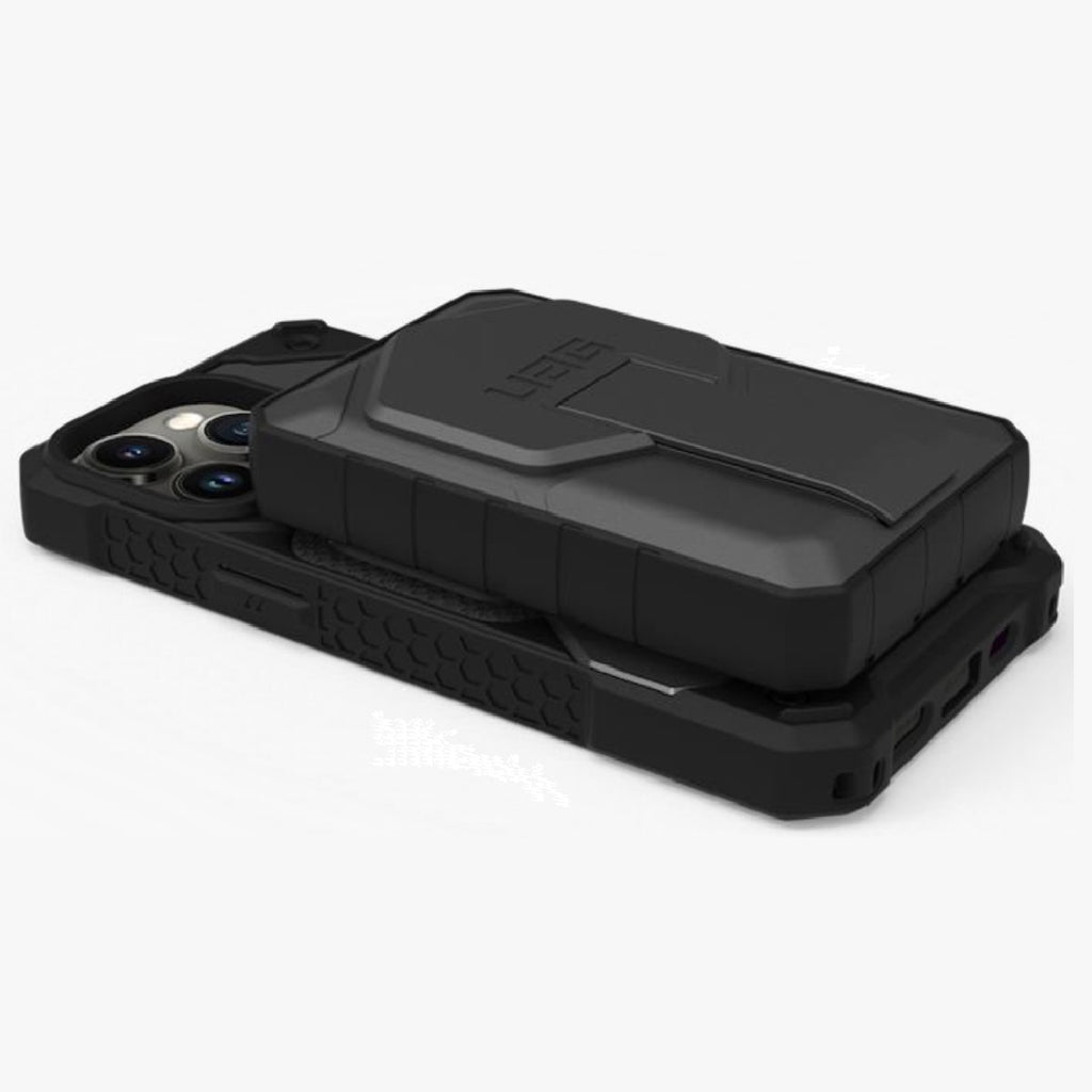 UAG Rugged Wireless Power Bank 10k mAh + Stand - Black/Grey (9B4411114030),20W USB-C, 10W Wireless, MagSafe compatible, 1 Year Warranty - Image 2