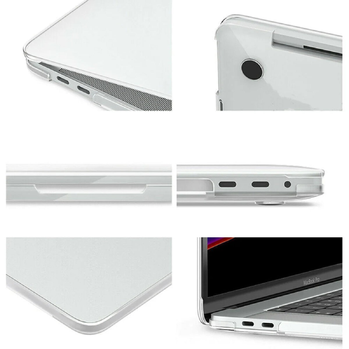 USP Apple MacBook Pro (13.3") Hardshell Glassy Matte Case - Clear, Scratch Resistant, Lightweight, Anti-Slip Design, 5 Years Warranty - Image 2
