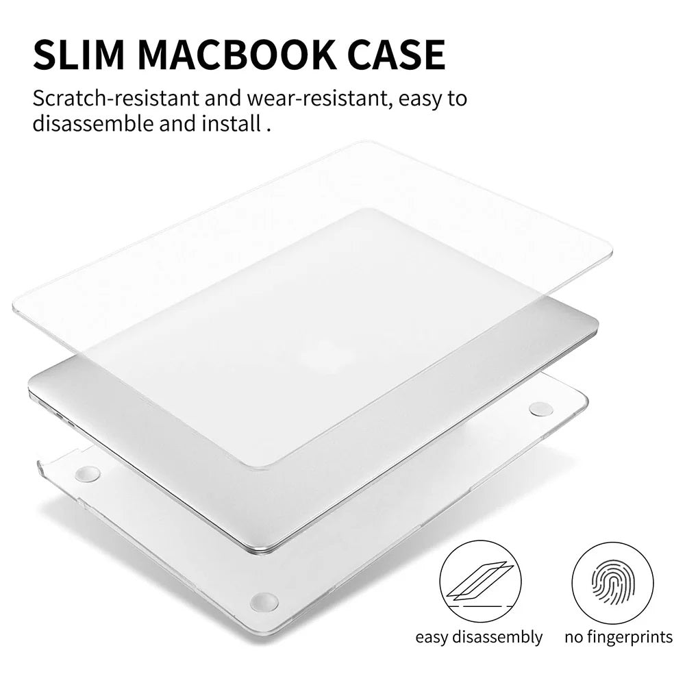 USP Apple MacBook Air (13.6") (M5/M4/M3/M2) HardShell Glassy Matte Case - Clear, Scratch Resistant, Lightweight, Anti-Slip Design,5 Years Warranty - Image 3