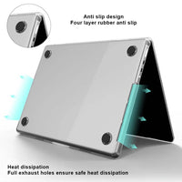 USP Apple MacBook Air (13.6") (M5/M4/M3/M2) HardShell Glassy Matte Case - Clear, Scratch Resistant, Lightweight, Anti-Slip Design,5 Years Warranty - Image 4