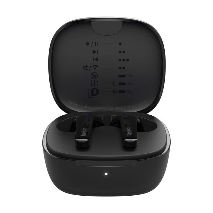 Belkin SoundForm Motion 2 True Wireless Earbuds - Black (AUC010fqBKV2), 33 hrs Battery, 12mm Drivers, BT 5.3 Multipoint, IPX5-Rated, 2 Years Warranty - Image 2