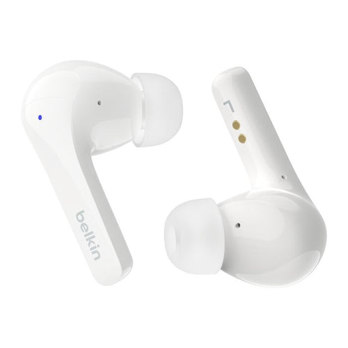 Belkin SoundForm Motion 2 True Wireless Earbuds - White (AUC010fqWHV2), 33 hrs Battery, 12mm Drivers, BT 5.3 Multipoint, IPX5-Rated, 2 Years Warranty - Image 1