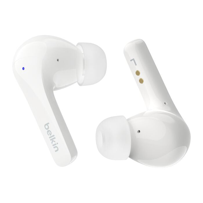 Belkin SoundForm Motion 2 True Wireless Earbuds - White (AUC010fqWHV2), 33 hrs Battery, 12mm Drivers, BT 5.3 Multipoint, IPX5-Rated, 2 Years Warranty - Image 1