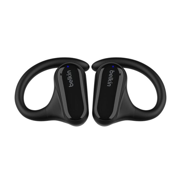 Belkin SoundForm ClearFit Open-Ear Wireless Earbuds - Black (AUC013btBK), 26hrs Battery,14.2mm Drivers, BT 5.3 Multipoint, IPX5-Rated,2 Years Warranty