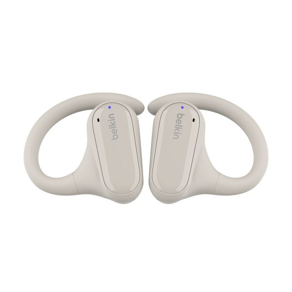 Belkin SoundForm ClearFit Open-Ear Wireless Earbuds - White (AUC013btSA), 26hrs Battery,14.2mm Drivers, BT 5.3 Multipoint, IPX5-Rated,2 Years Warranty