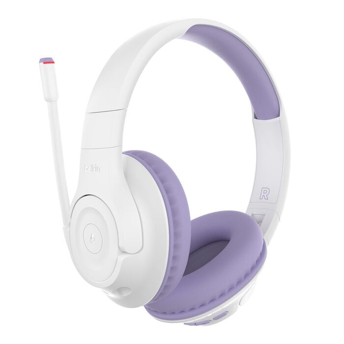 Belkin SoundForm Inspire Wireless Over-Ear Headset for Kids - Lavendar(AUD006btLV),35hrs Battery,40mm Drivers,85dB Volume Cap,BT 5.2,2 Years Warranty - Image 1