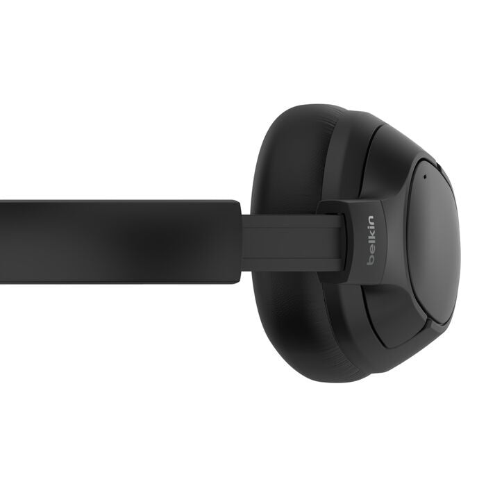 Belkin SoundForm Isolate Noise Cancelling Over-Ear Headphones - Black(AUD008fqBK), 60 hrs Battery, Hybric ANC, BT 5.4 Multipoint, 2 Years Warranty - Image 4