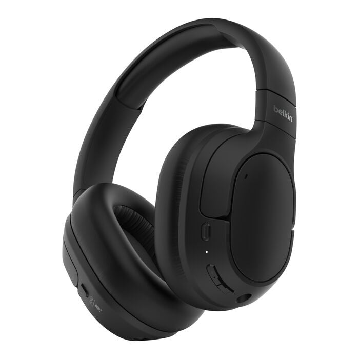 Belkin SoundForm Isolate Noise Cancelling Over-Ear Headphones - Black(AUD008fqBK), 60 hrs Battery, Hybric ANC, BT 5.4 Multipoint, 2 Years Warranty - Image 1