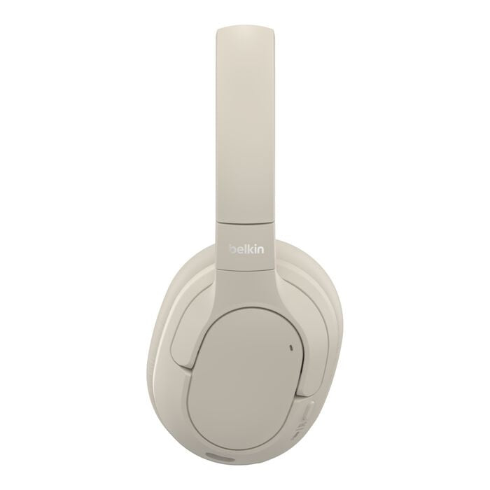 Belkin SoundForm Isolate Noise Cancelling Over-Ear Headphones - Sand (AUD008fqSA), 60 hrs Battery, Hybric ANC, BT 5.4 Multipoint, 2 Years Warranty - Image 3