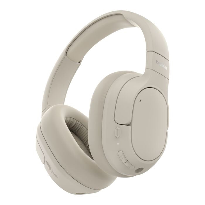 Belkin SoundForm Isolate Noise Cancelling Over-Ear Headphones - Sand (AUD008fqSA), 60 hrs Battery, Hybric ANC, BT 5.4 Multipoint, 2 Years Warranty - Image 1