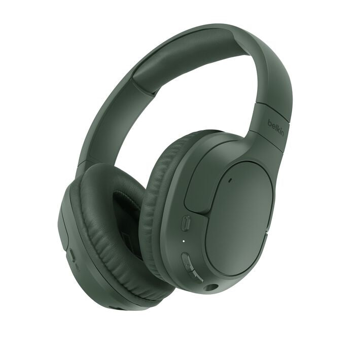 Belkin SoundForm Surround Wireless Over-The-Ear Headphones + USB-C Cable (1.2M) + Audio Cable (3.5mm) (1.2M)  - Olive (AUD009FQOL), 2 Years Warranty - Image 5