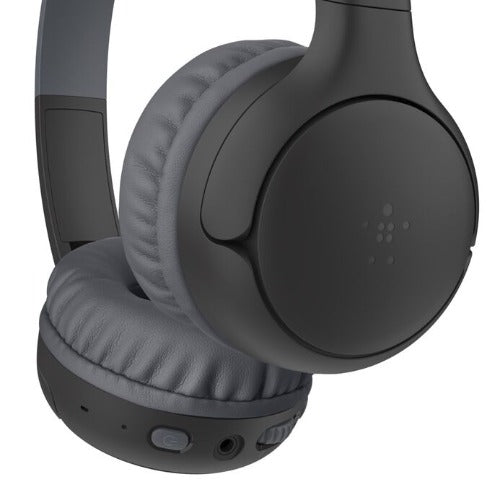 Belkin SoundForm Mini2 Wireless On-Ear Headphones for Kids - Black(AUD012fqBK),55 hrs Battery, 85dB Volume Cap, Built-in Microphone, 2 Years Warranty - Image 2