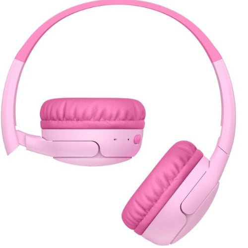 Belkin SoundForm Mini2 Wireless On-Ear Headphones for Kids - Pink(AUD012fqPK),55 hrs Battery, 85dB Volume Cap, Built-in Microphone, 2 Years Warranty - Image 3